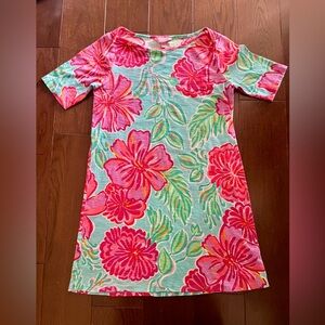 Girls Lilly Pulitzer Floral Short Sleeve Dress